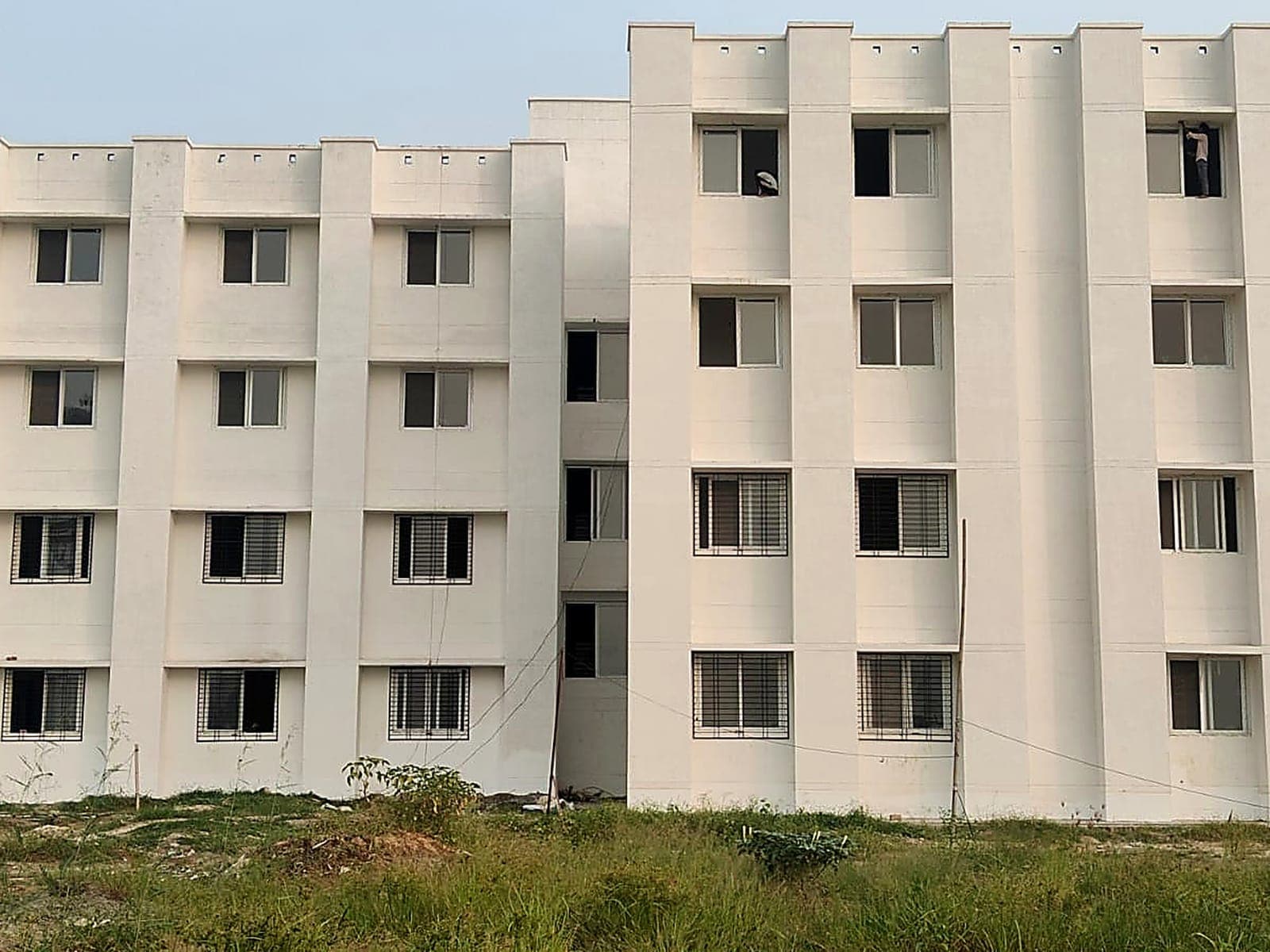 Four-storey Government Girls College building under construction at Dankaur
